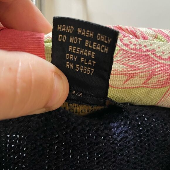 VTG Abercrombie & Fitch Women's L Navy Full Zip Sweater Fair Isle 90s 00s Y2K - Picture 4 of 4